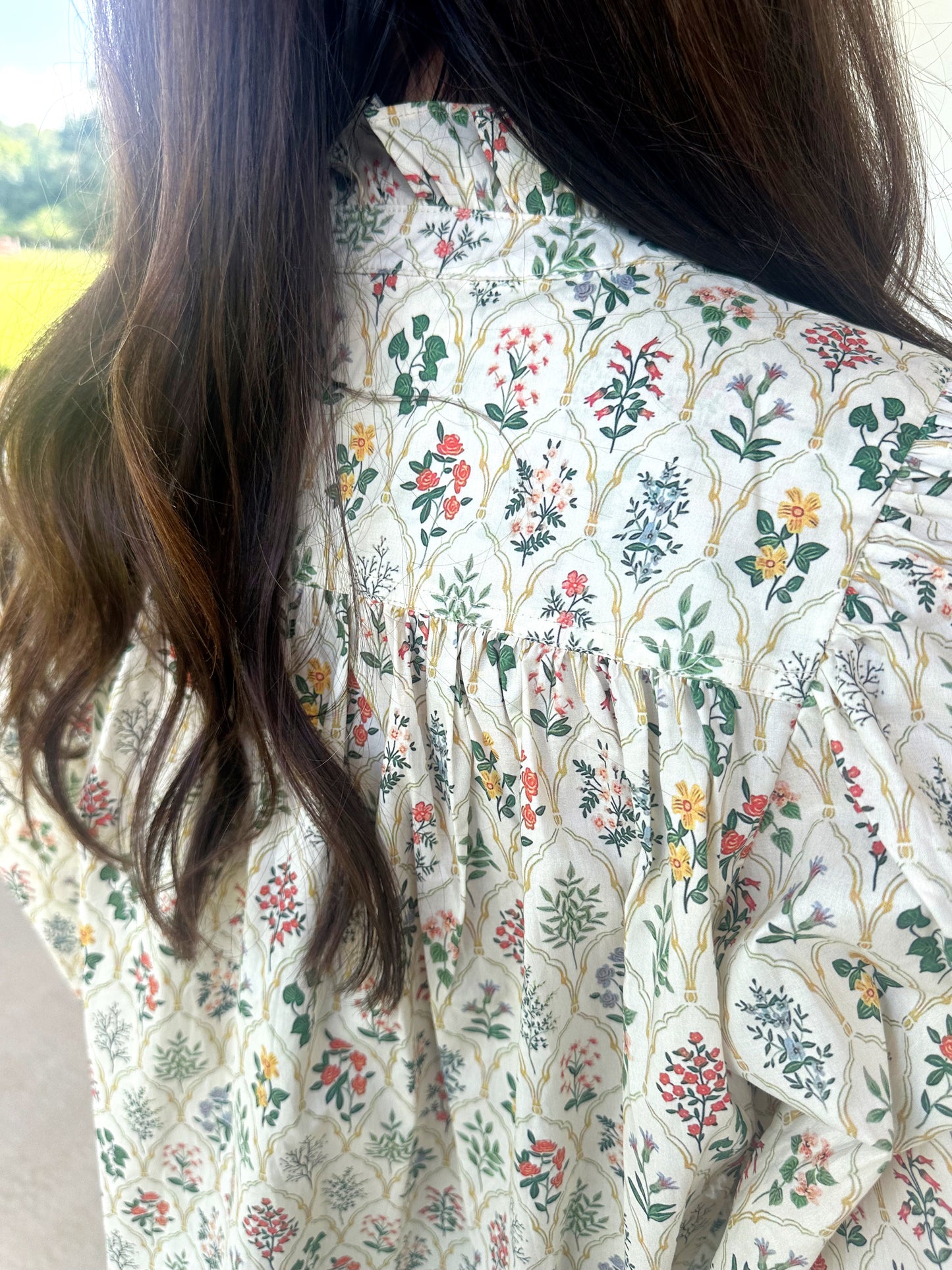 Cream Multi-Floral Top
