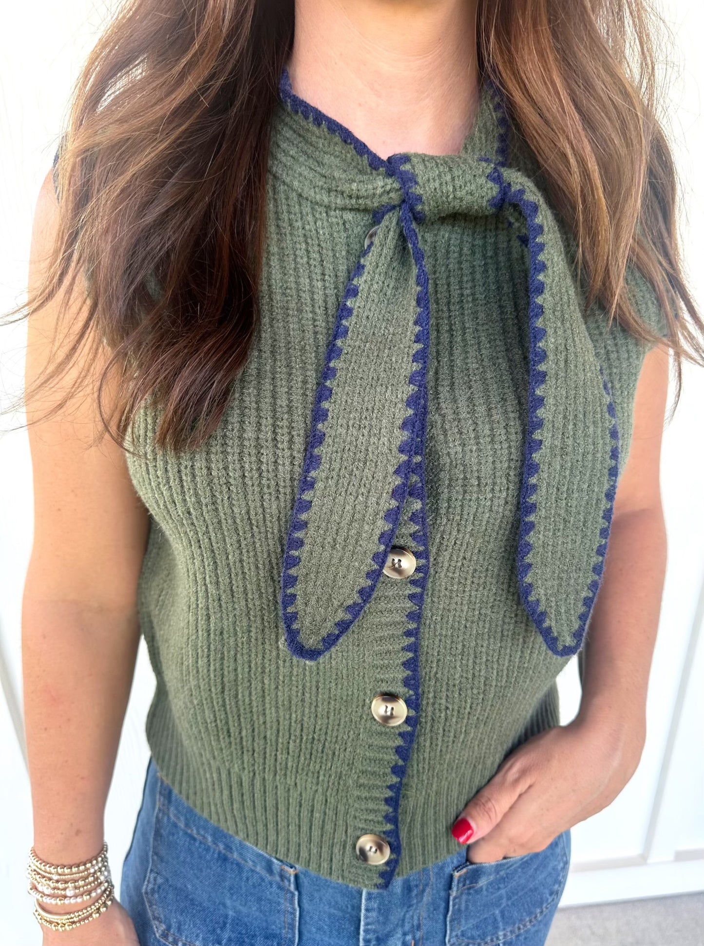 Olive Sleeveless Top