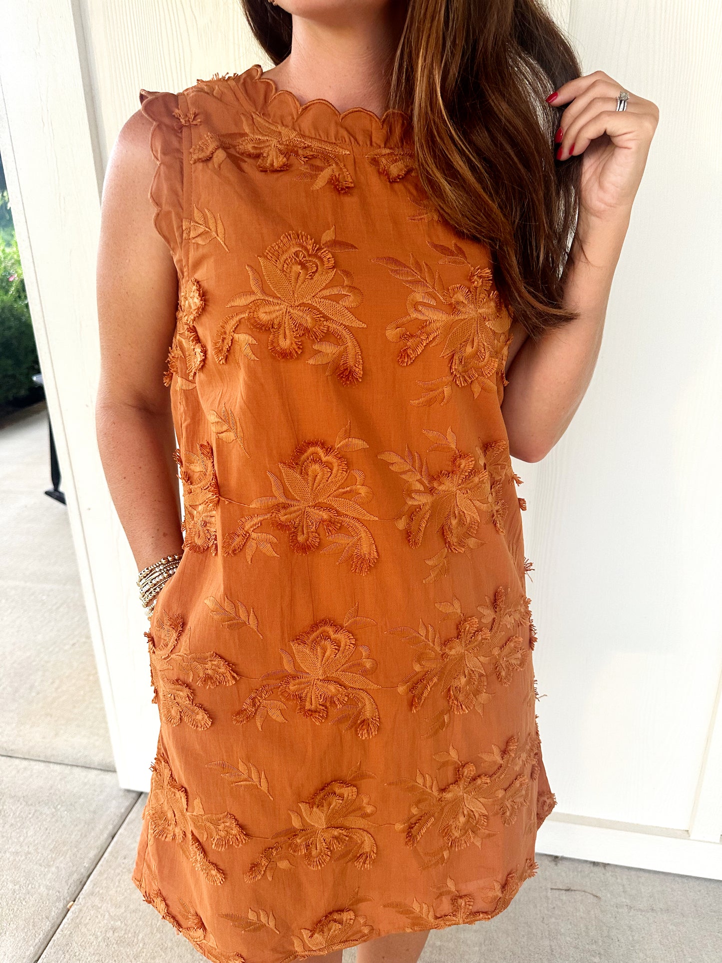 Rust Sleeveless Dress