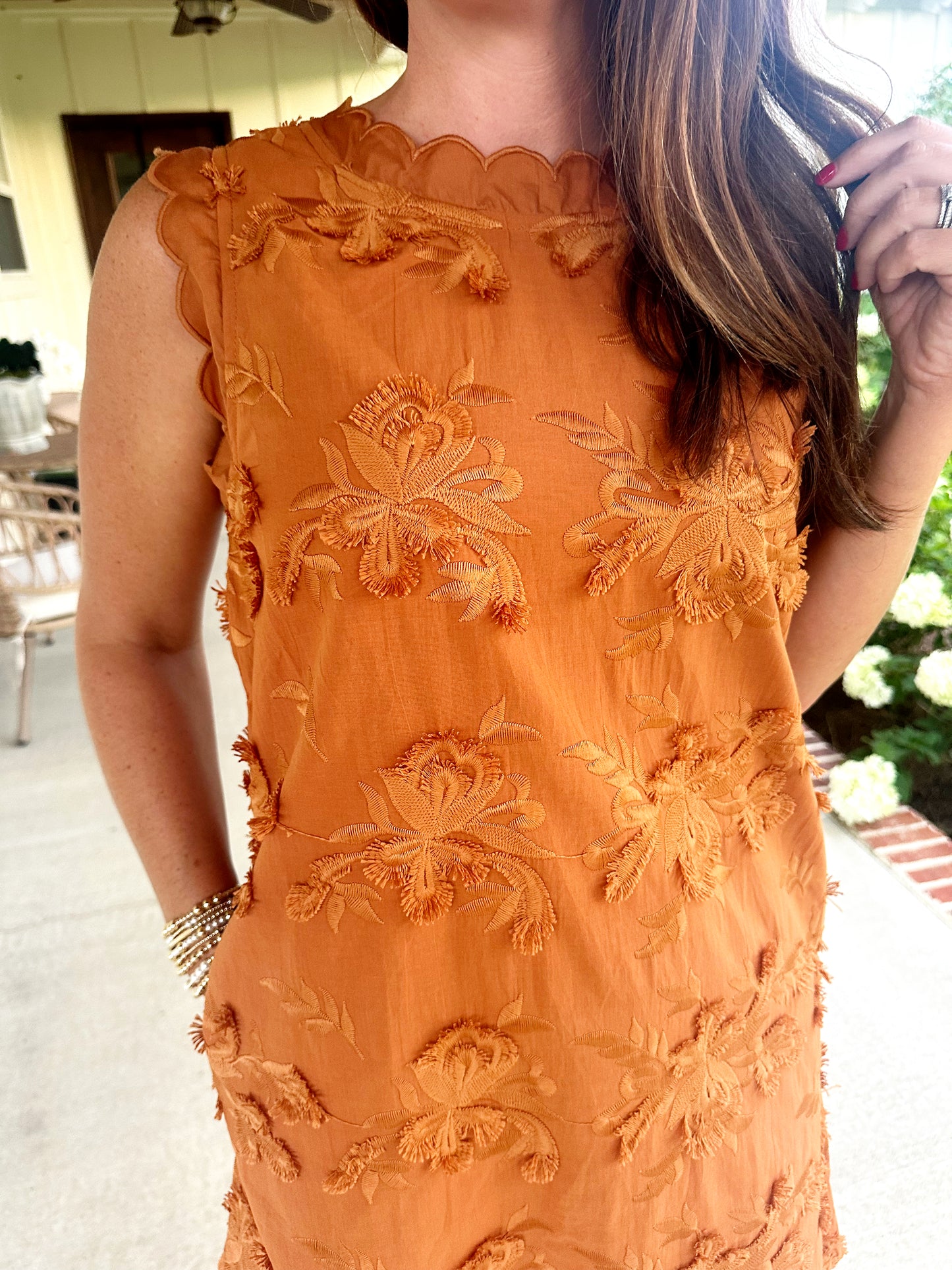 Rust Sleeveless Dress