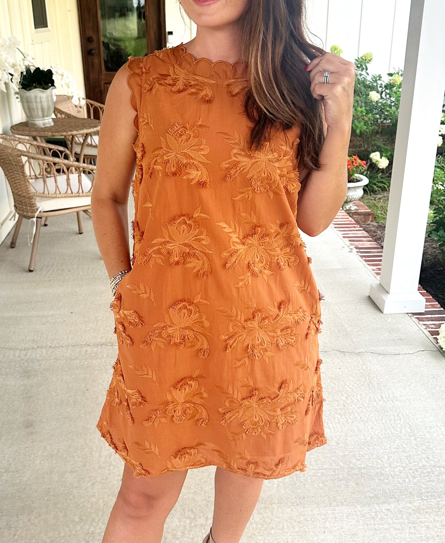 Rust Sleeveless Dress