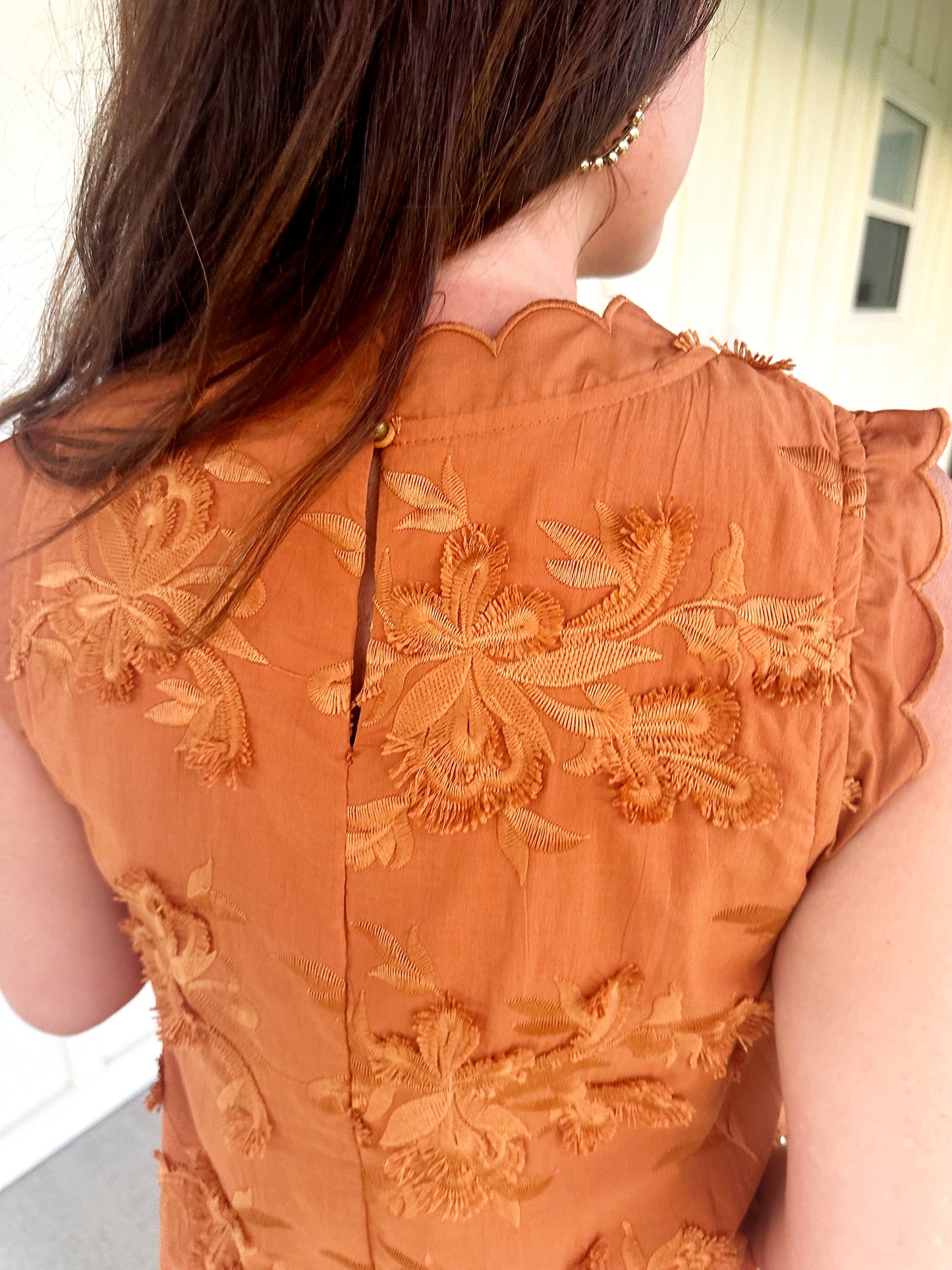 Rust Sleeveless Dress