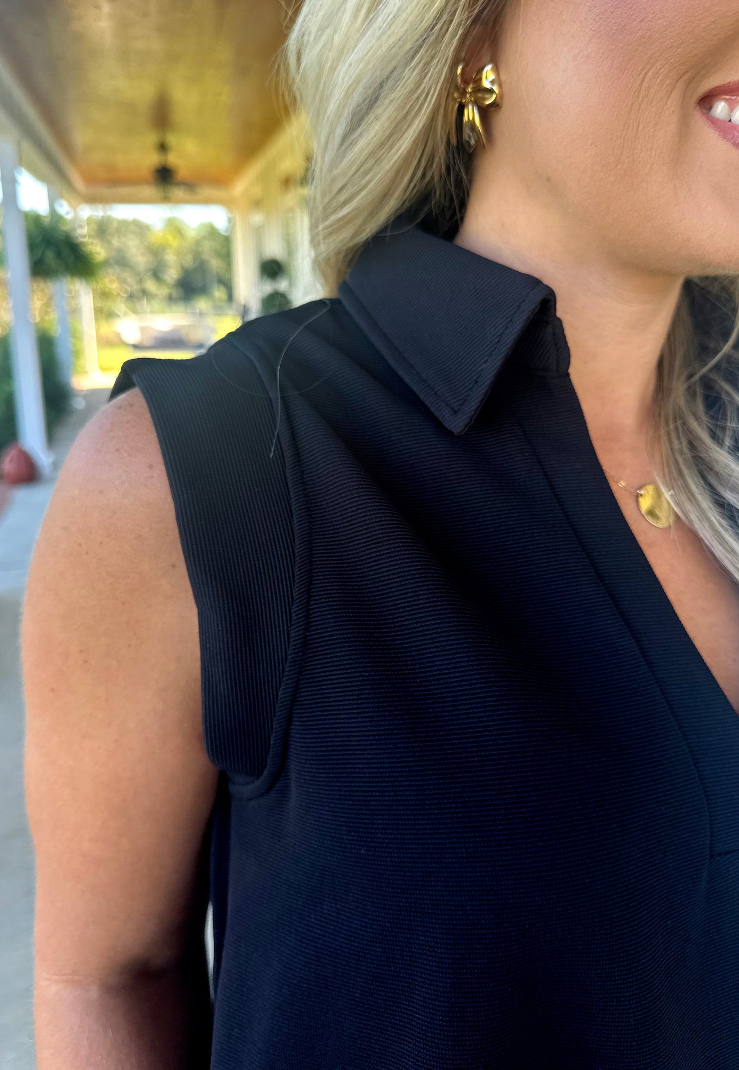 Textured Sleeveless Dress