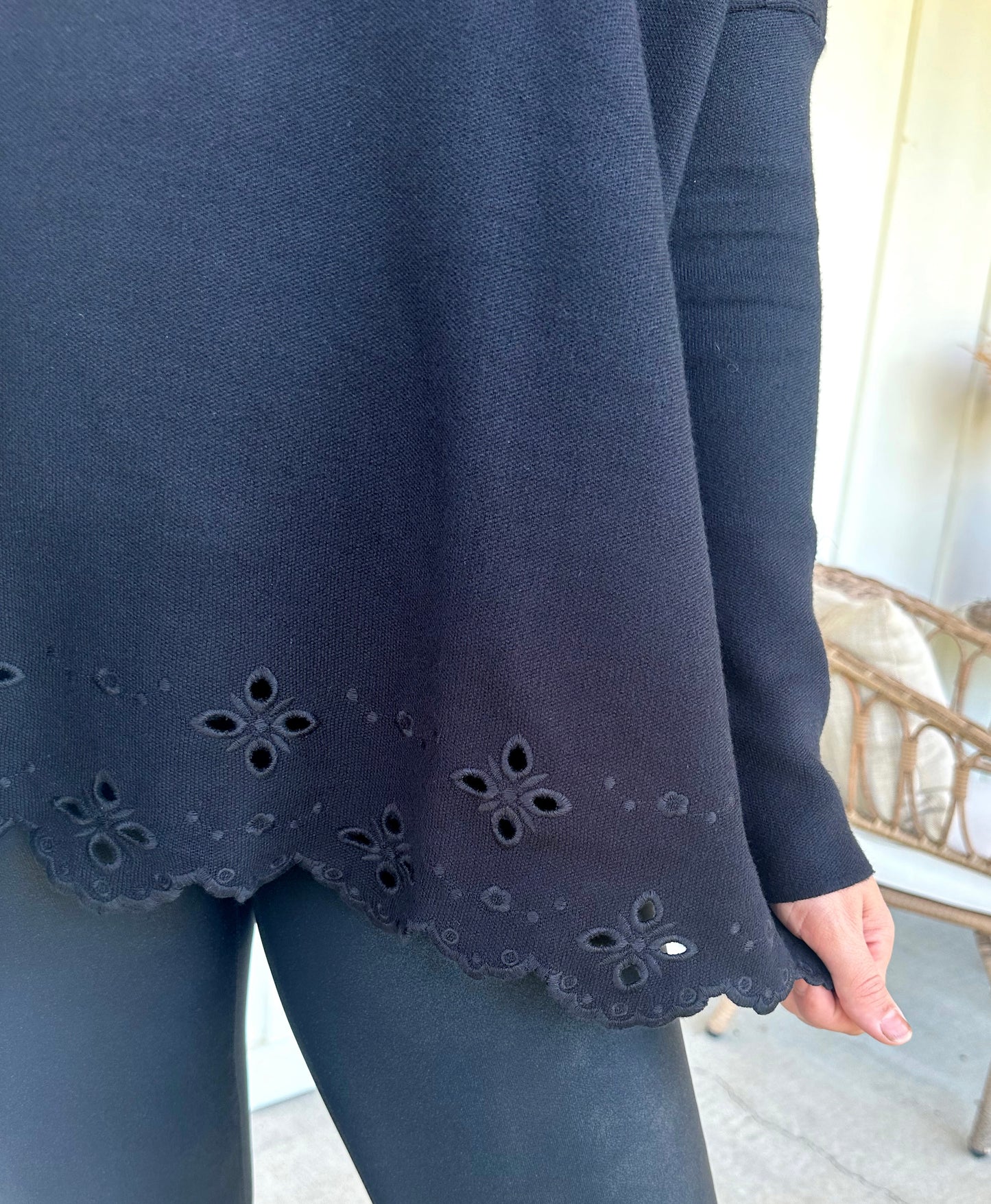 Black Detail Trim Top