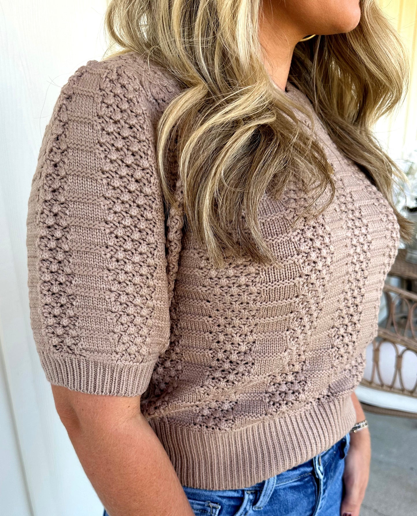 Taupe Sweater Top