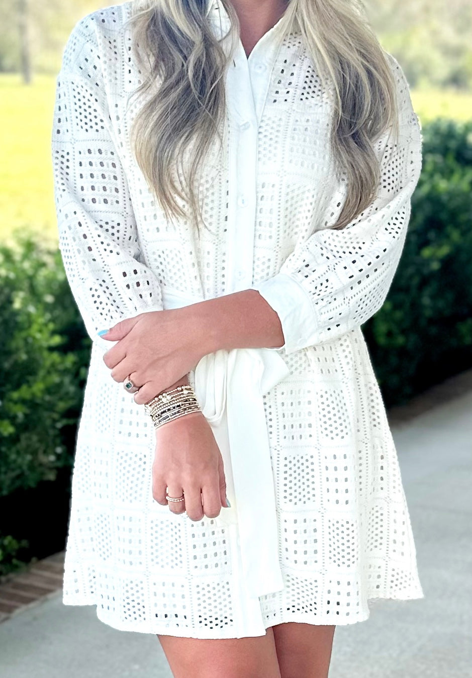 Cream Button Up Mini