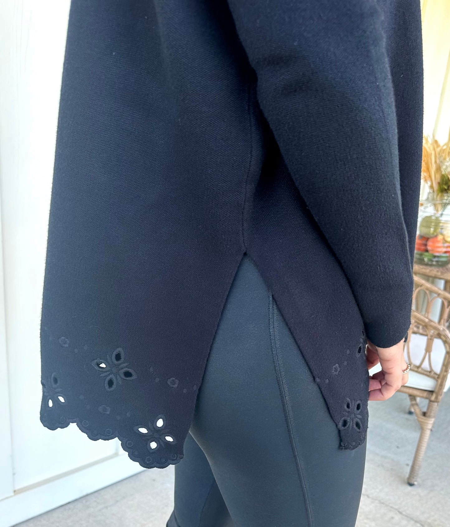 Black Detail Trim Top