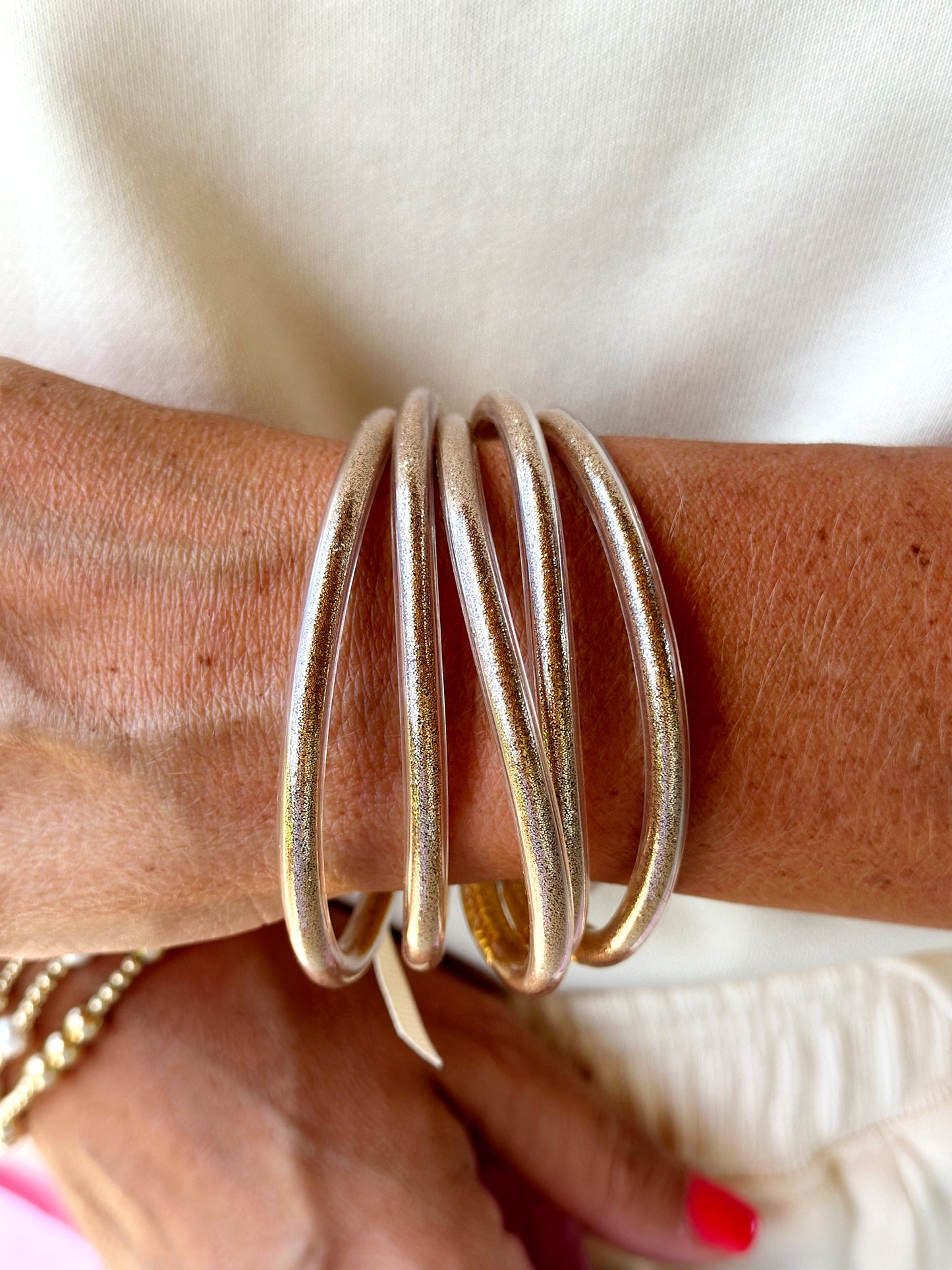 Gold Shiny Jelly Bracelets