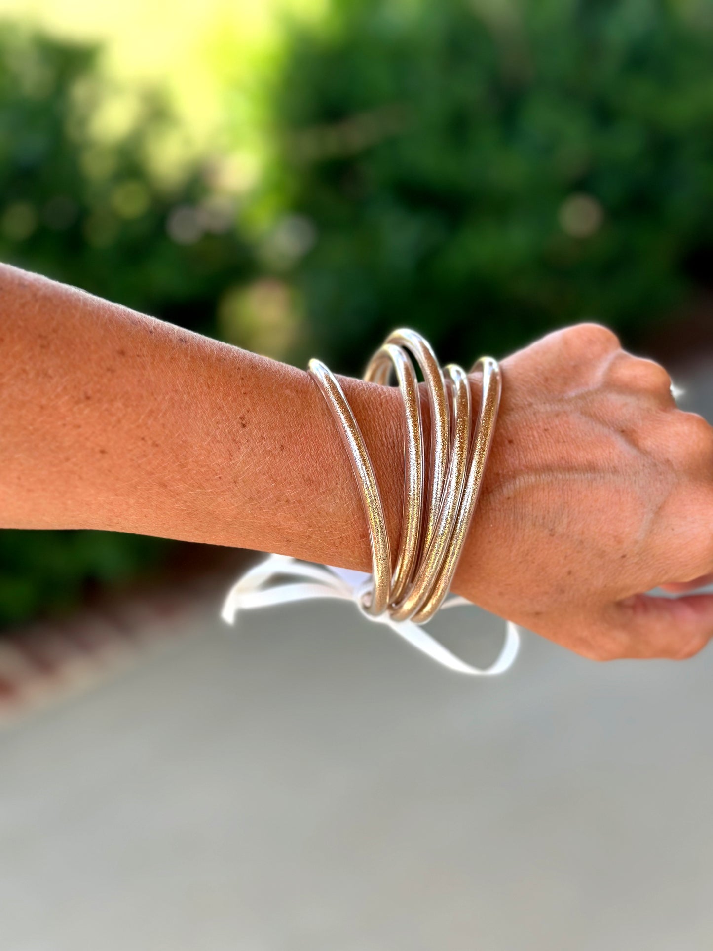 Gold Shiny Jelly Bracelets