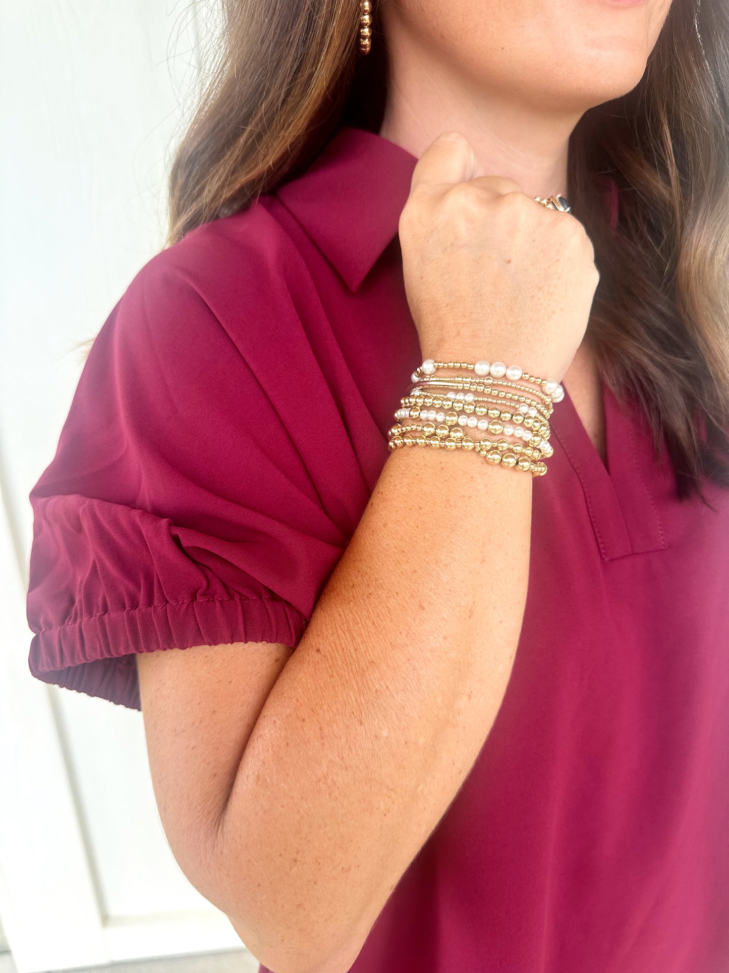 Burgundy Collar Dress