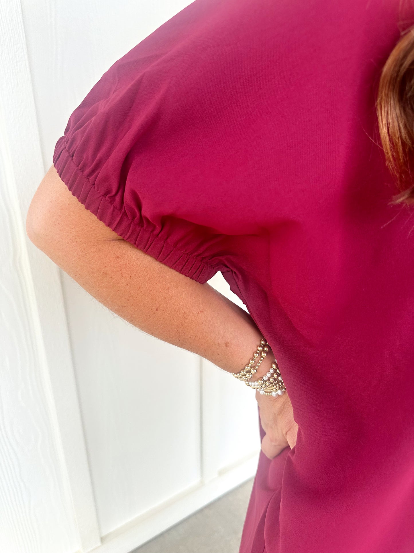Burgundy Collar Dress