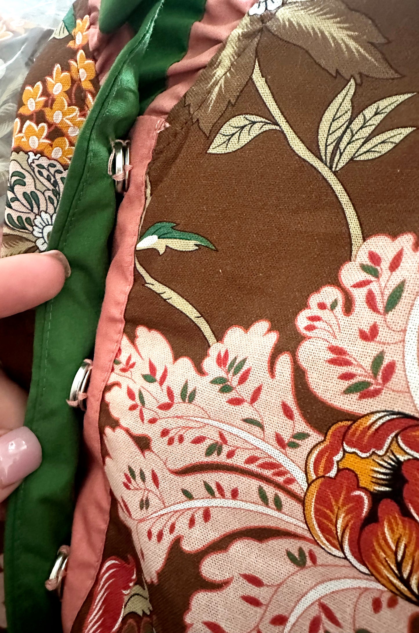 Brown Multicolor Floral Top