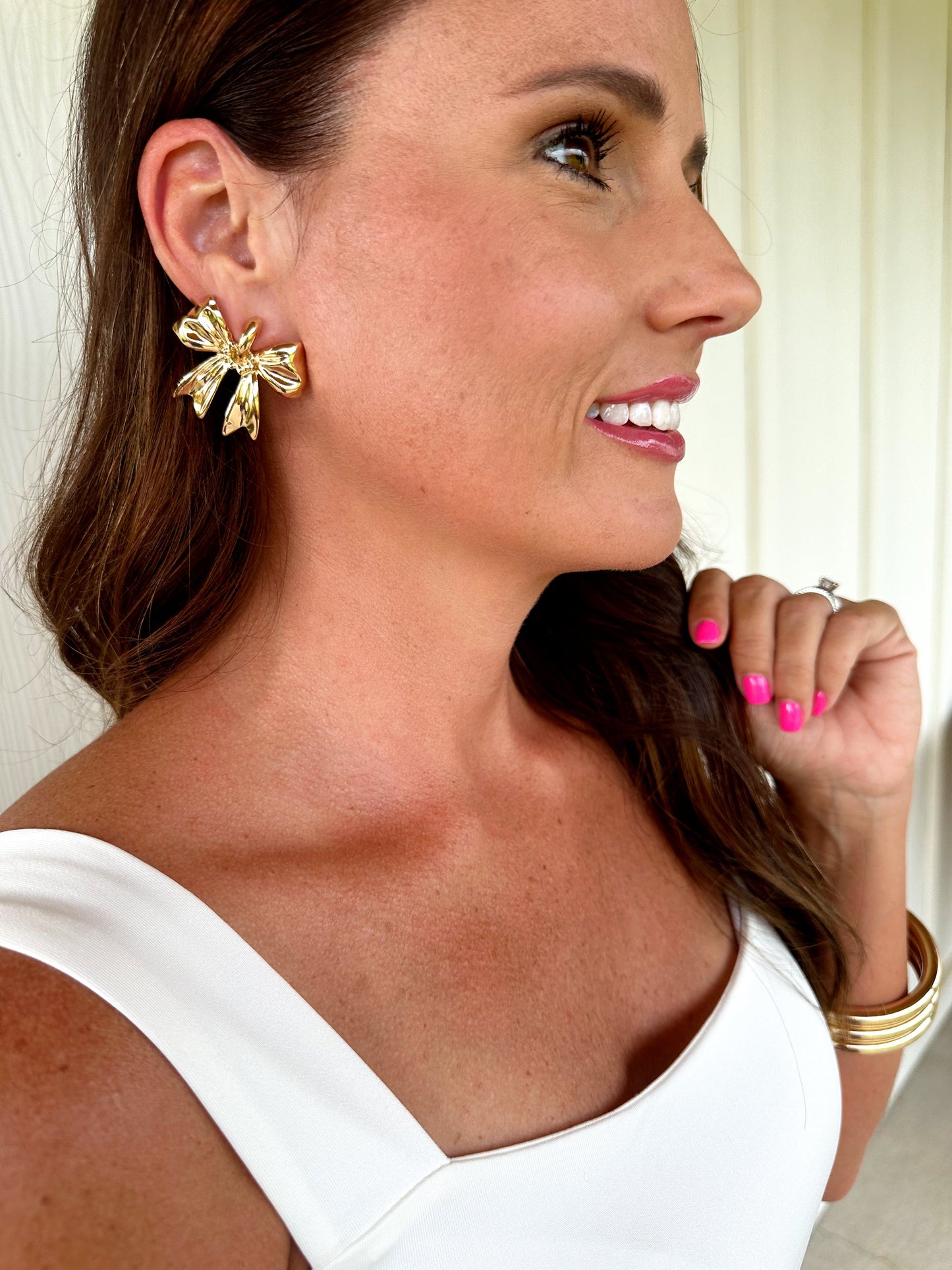 Textured Casting Bow Earrings