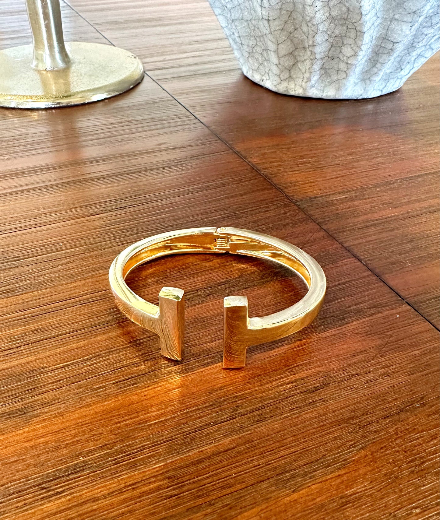 Bar Edged Metal Bracelet