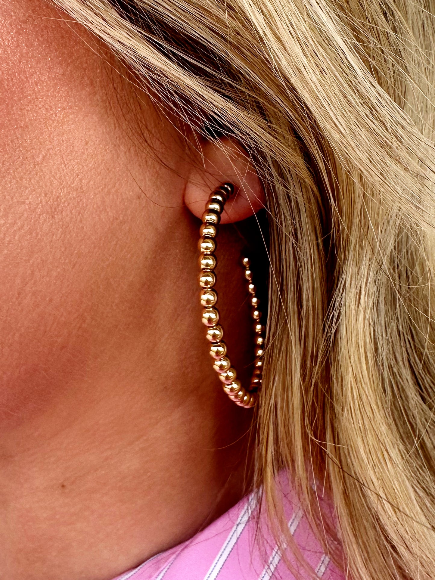 2” Metal Bead Hoops