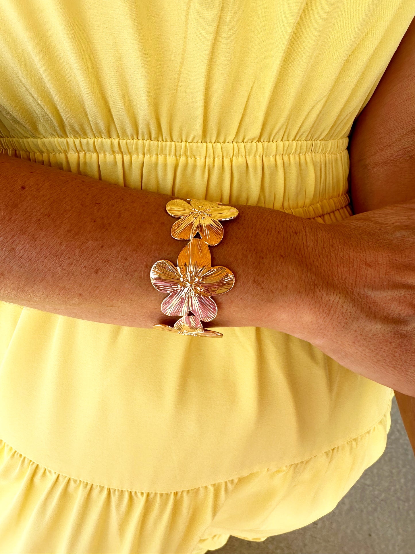Flower Textured Cuff