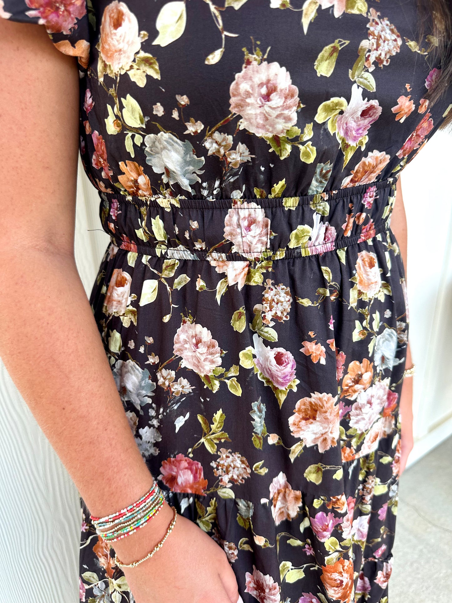 Chocolate Floral Midi