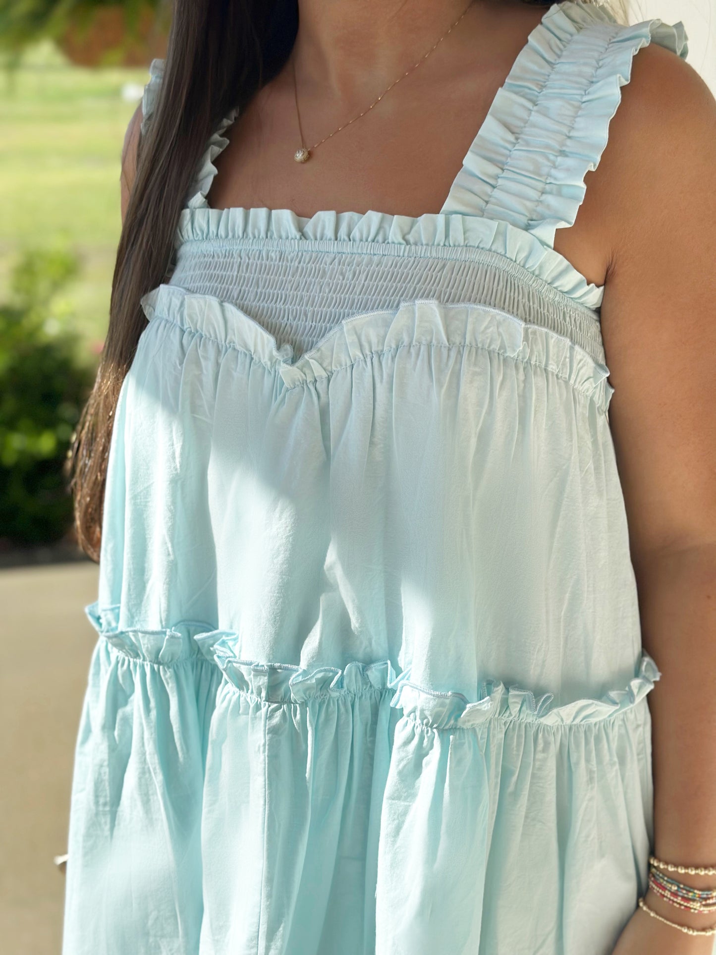 Aqua Blue Mini Dress