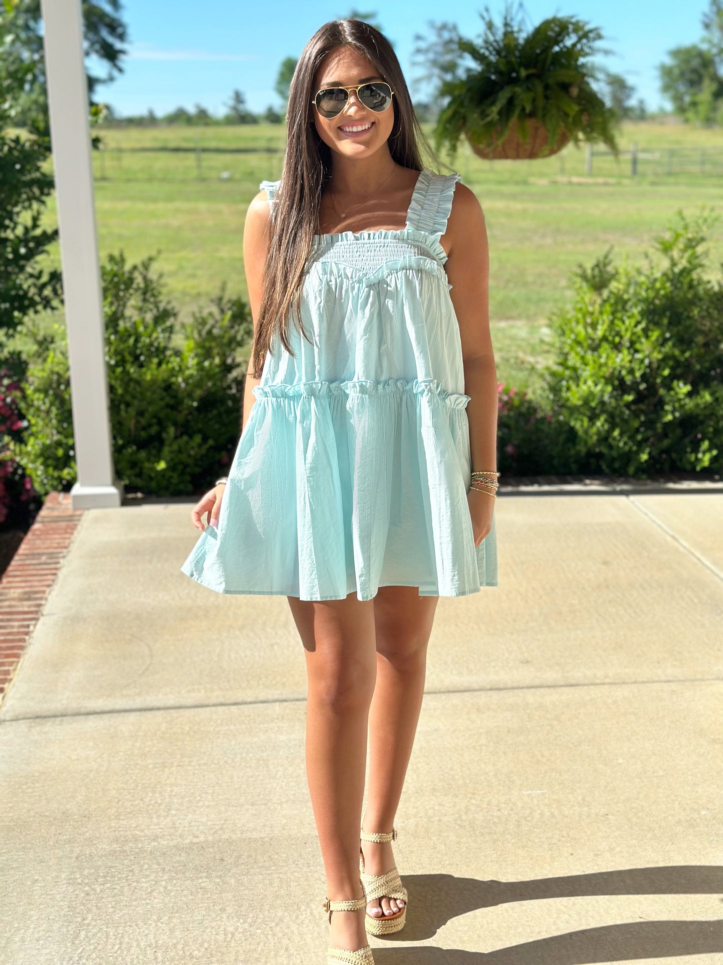 Aqua Blue Mini Dress