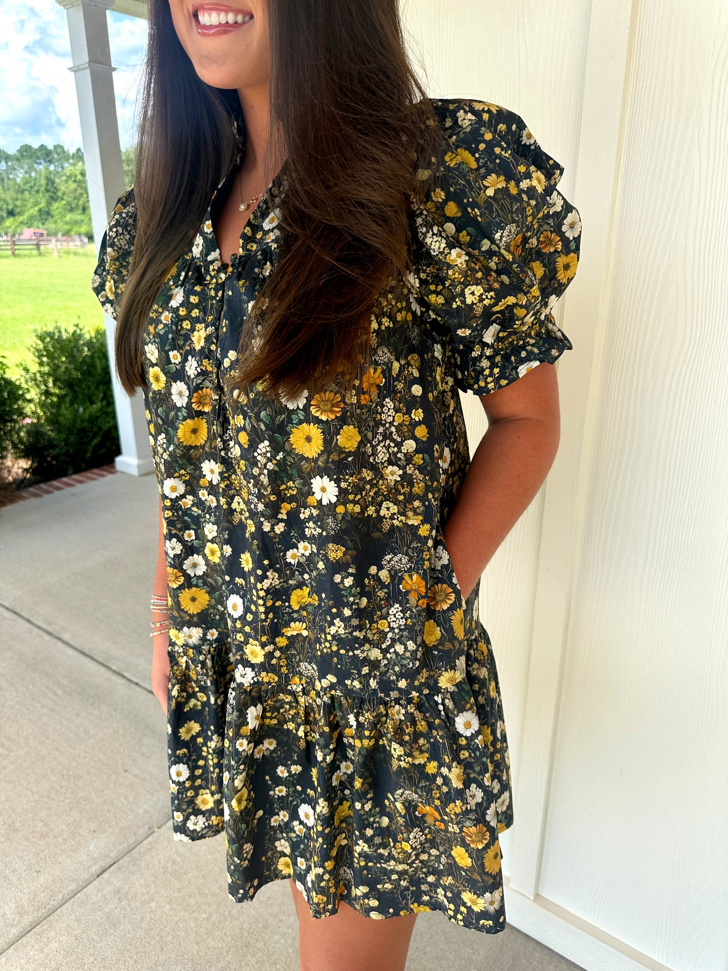 Black Flower Dress