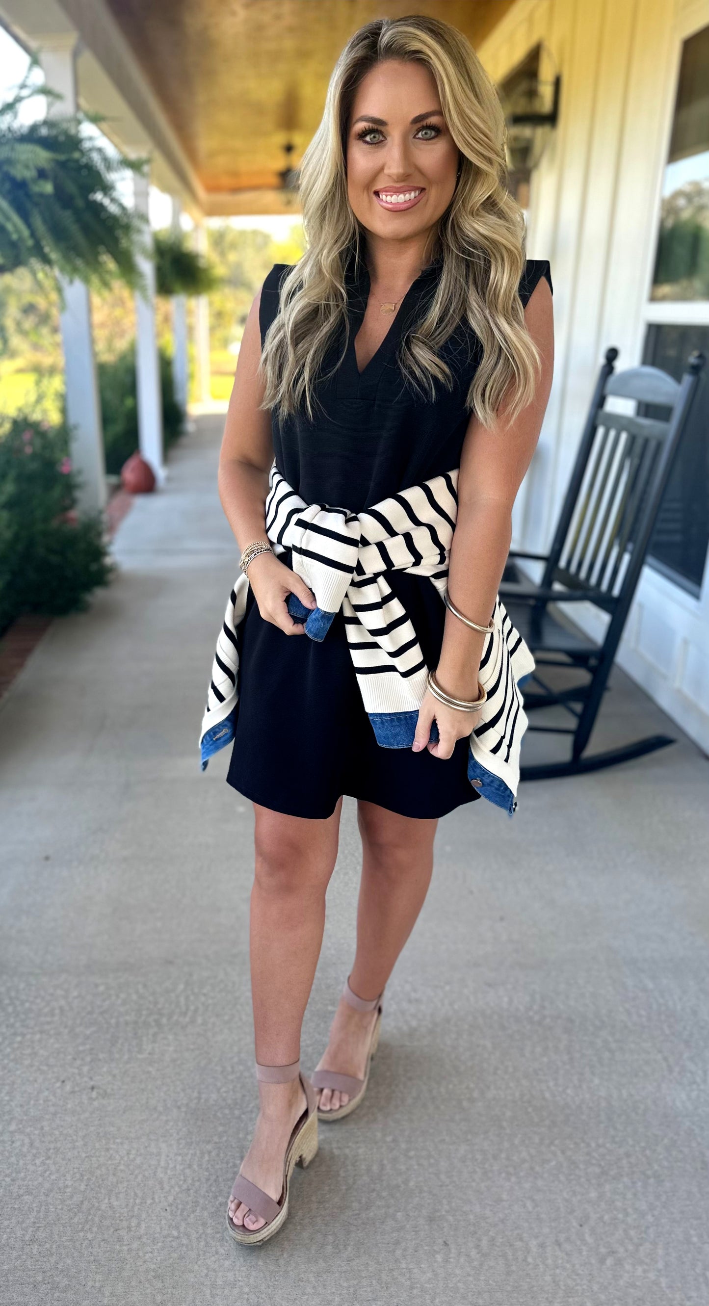 Textured Sleeveless Dress