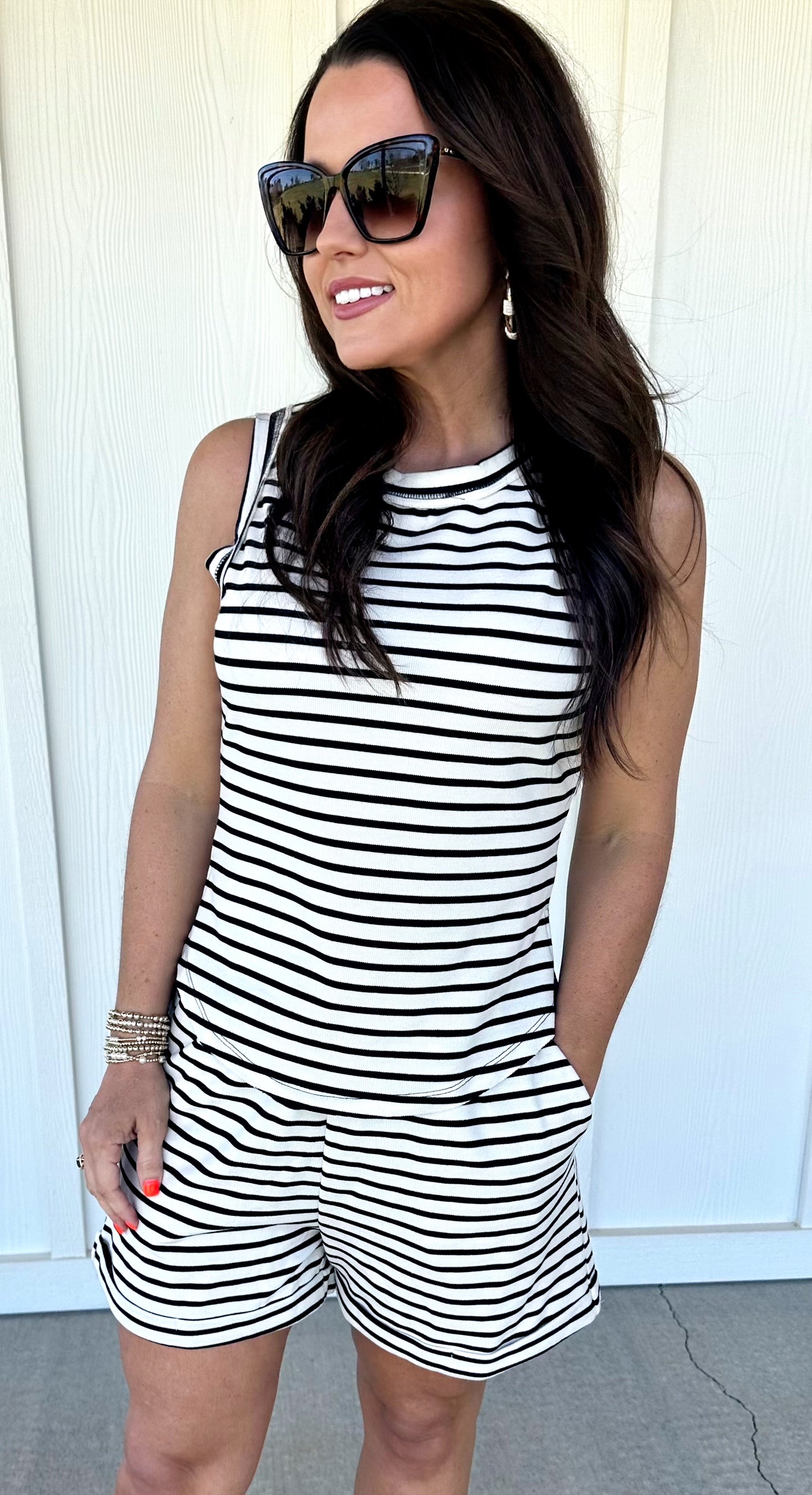 Black/White Short Set