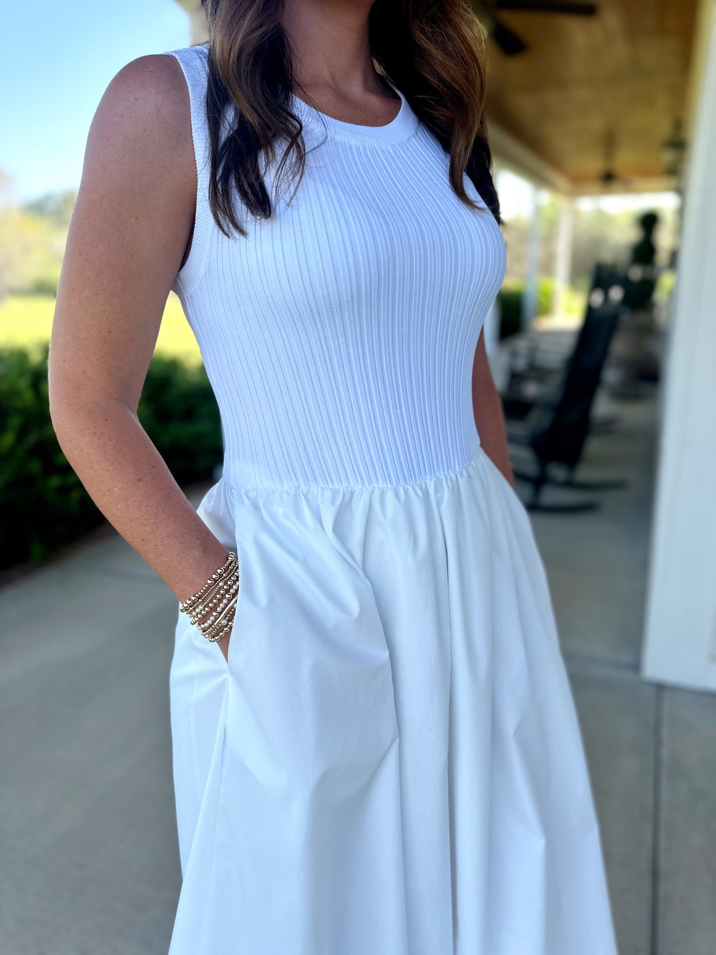 Cream Bubble Dress