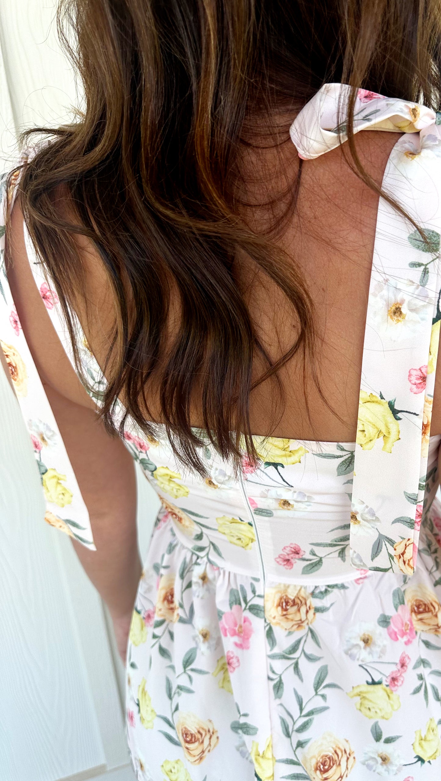 Pink Floral Sleeveless Dress