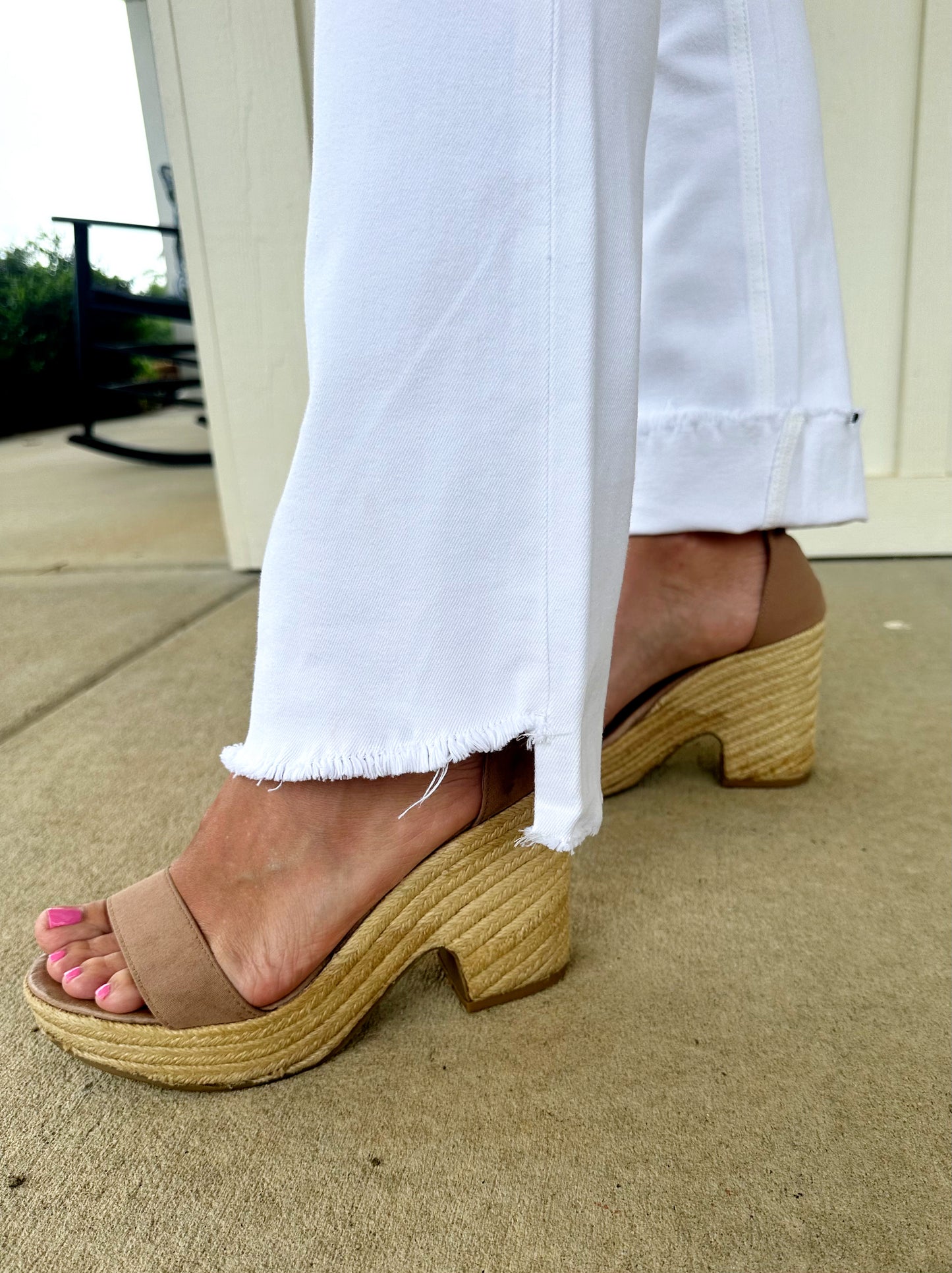 White Step Hem Detail Jean