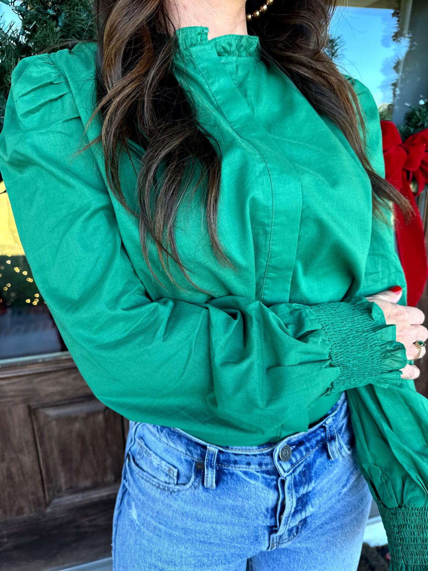 Garland Long Sleeve Ruffle Top