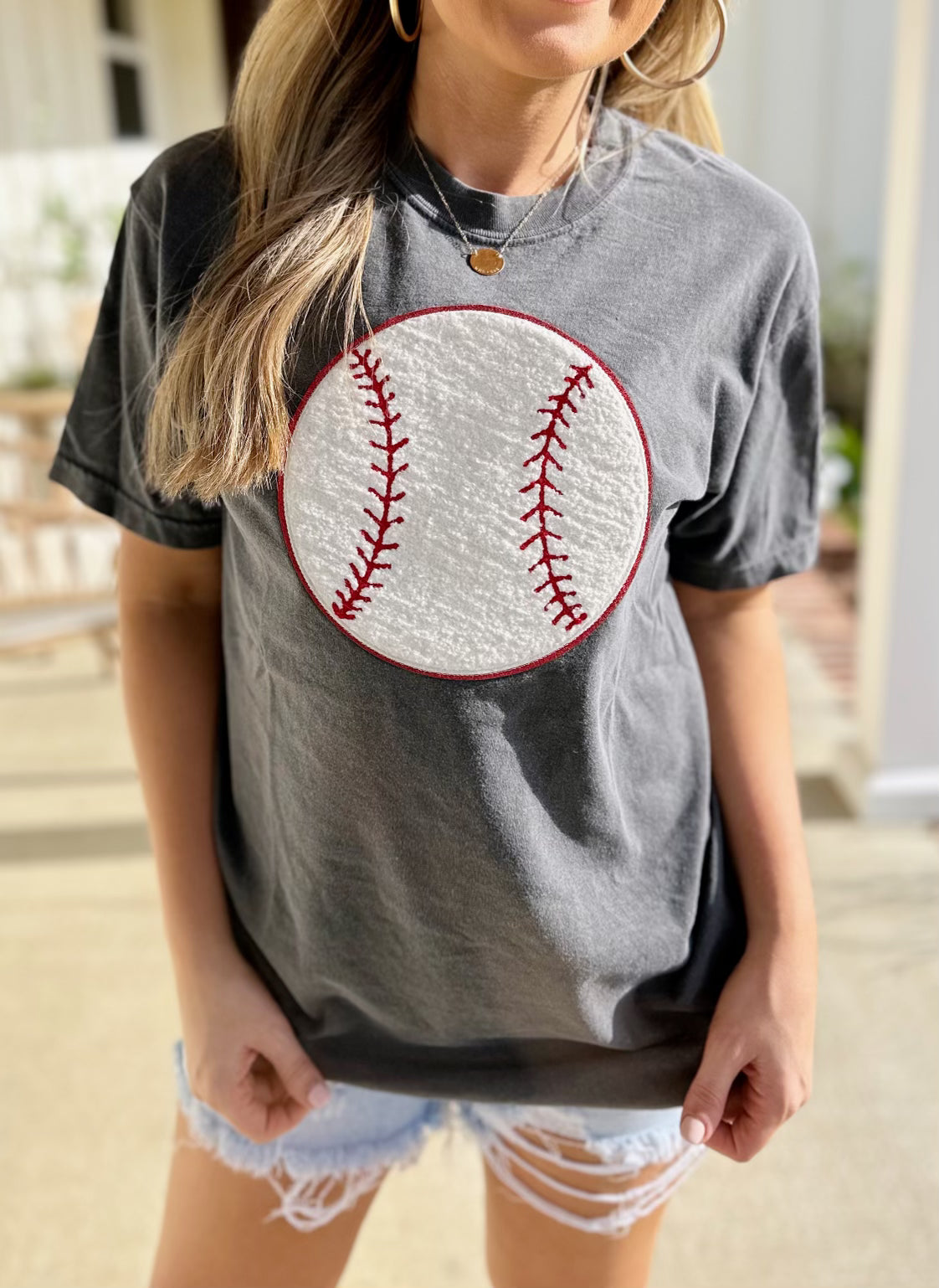 Baseball Chenille Patch Tee