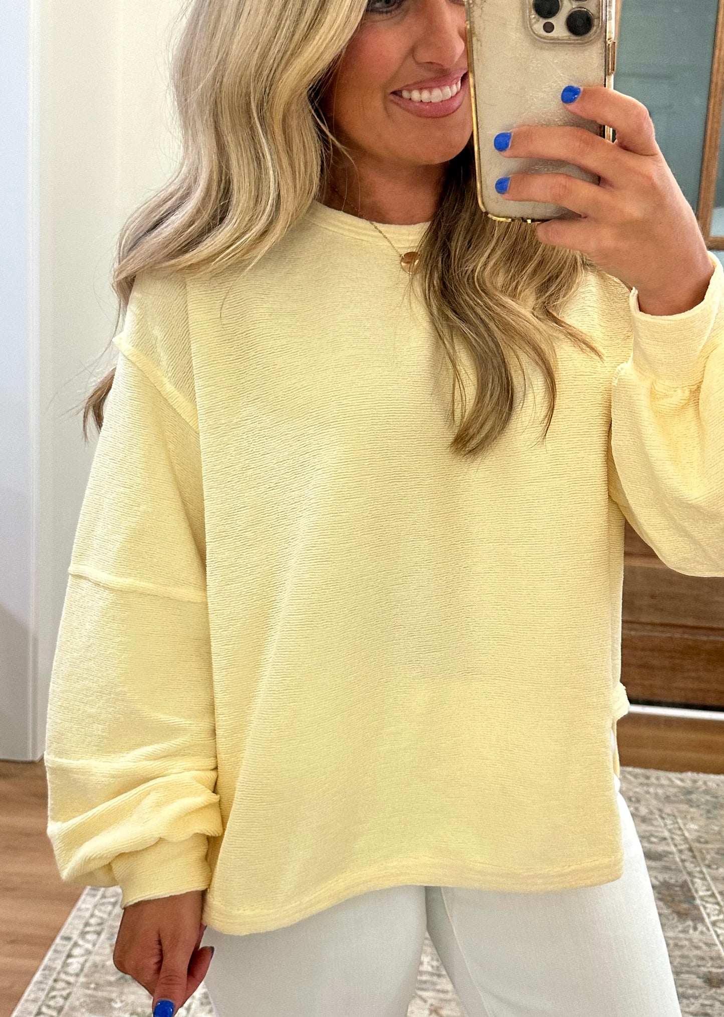 Butter Yellow Crewneck Top