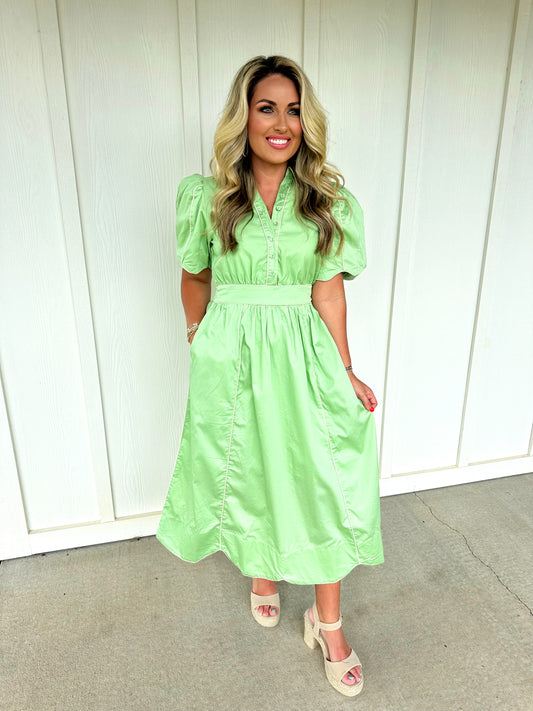 Apple Mint Scallop Dress