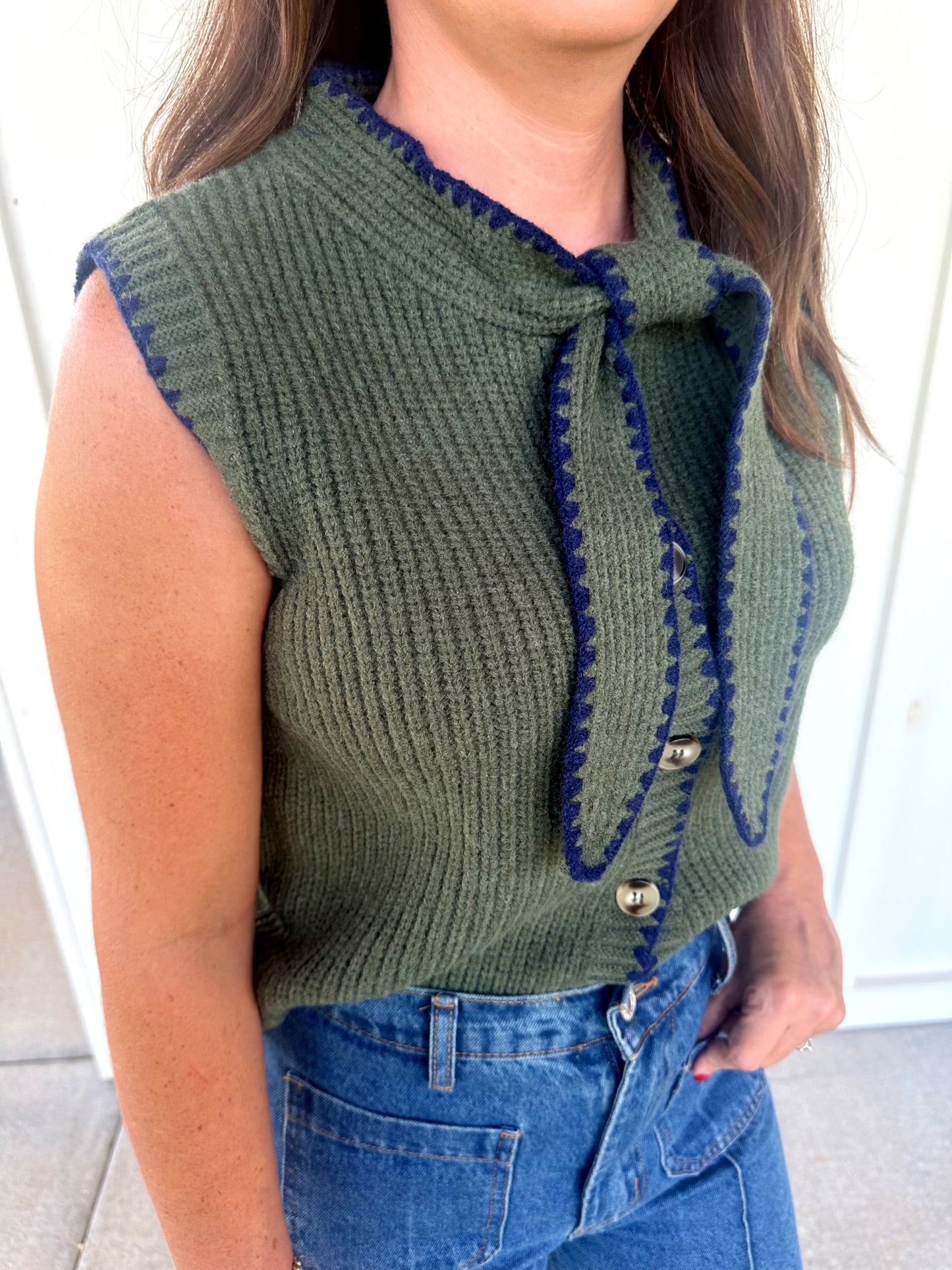 Olive Sleeveless Top