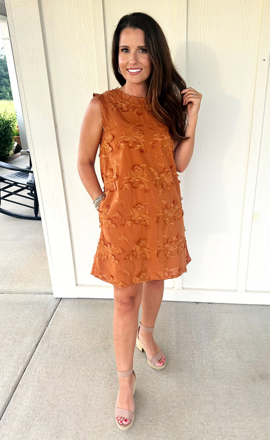 Rust Sleeveless Dress