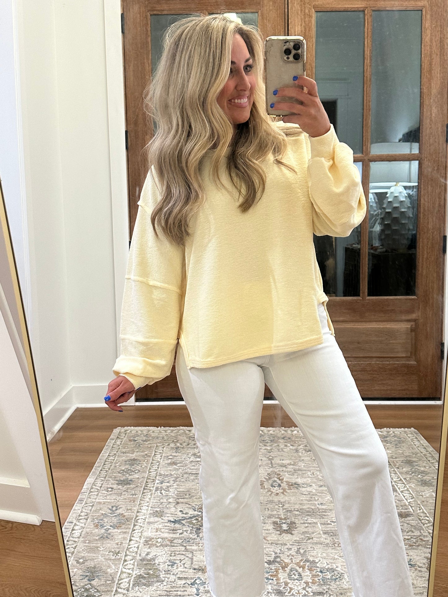 Butter Yellow Crewneck Top
