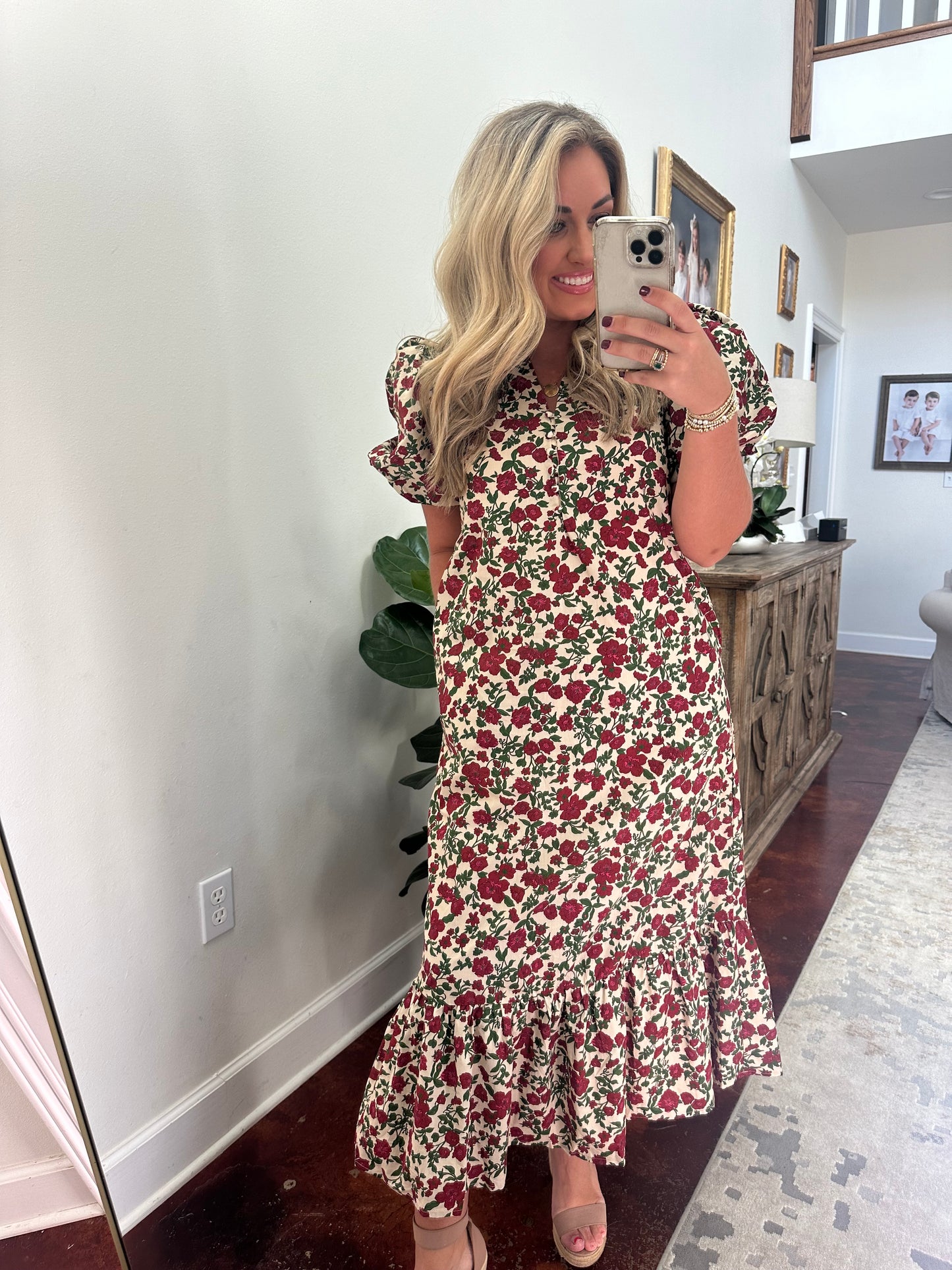 Floral Ruffle Hem Dress