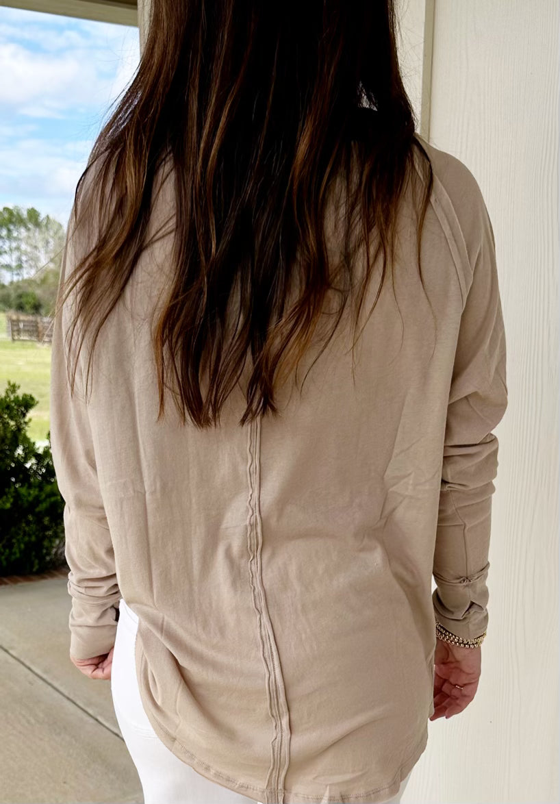 Raglan Thumbhole Sleeve Top