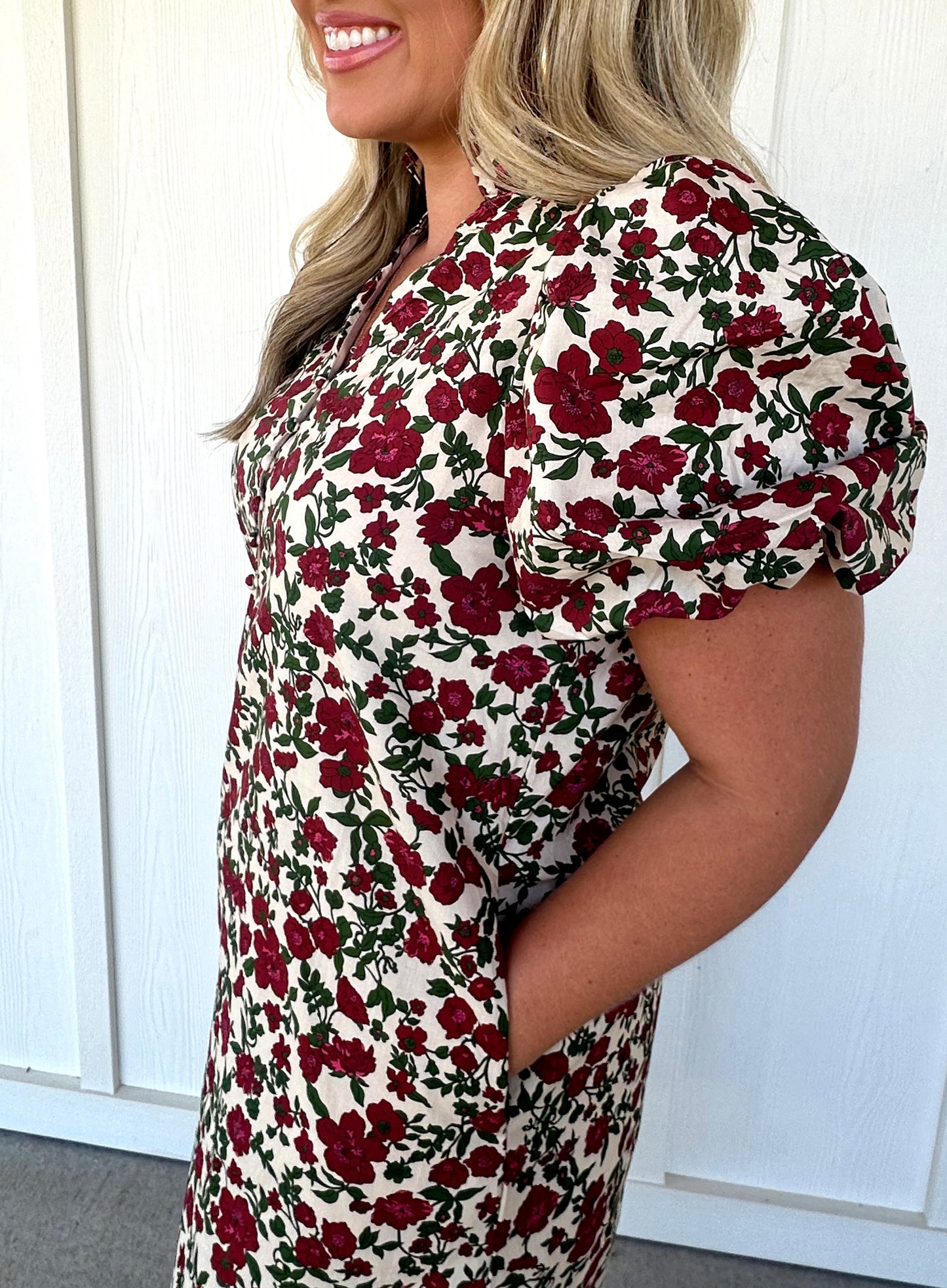 Floral Ruffle Hem Dress