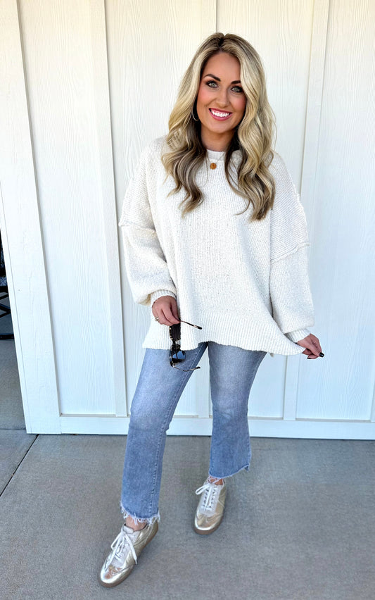 Cream Oversized Sweater