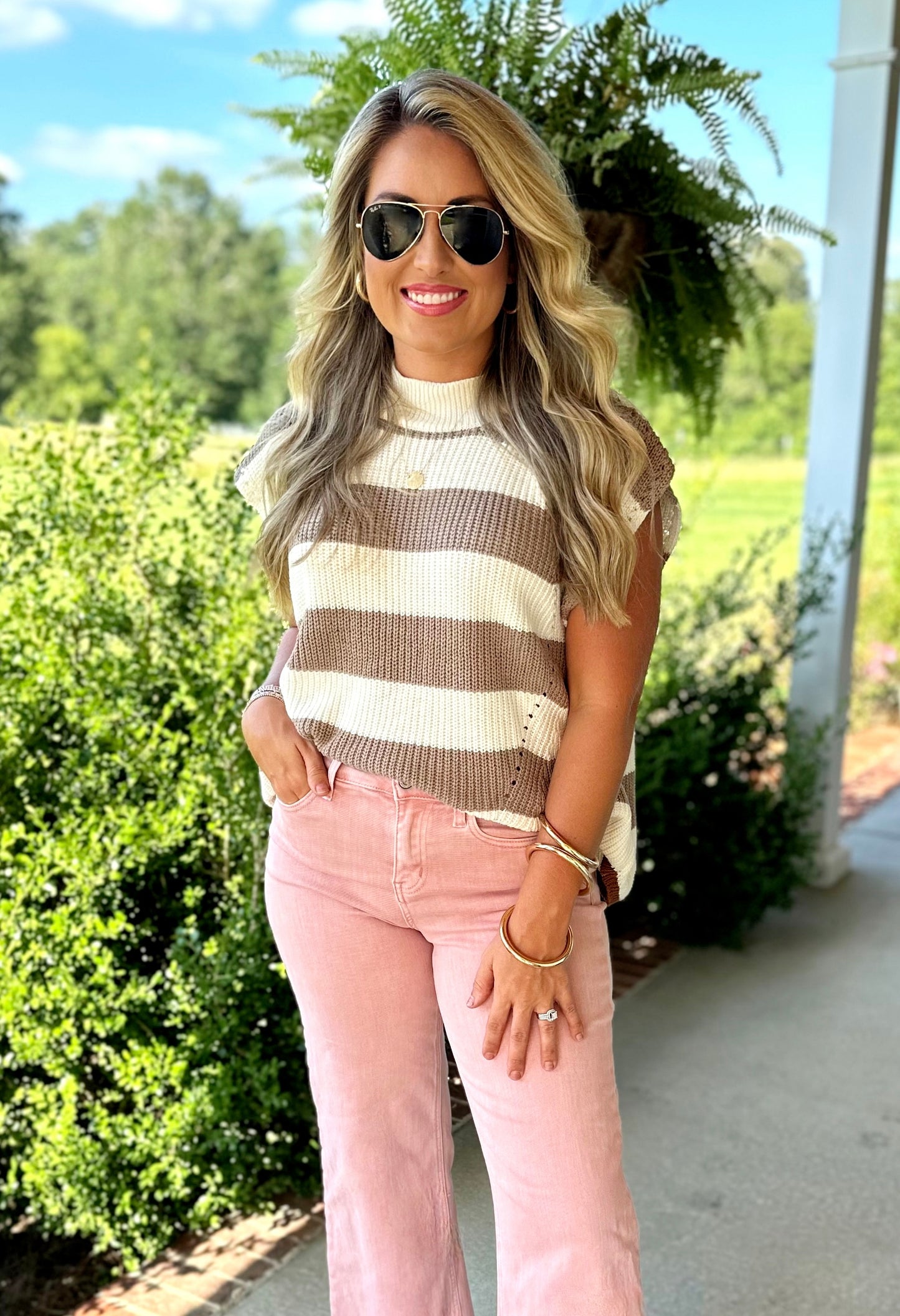 Wavy Hem Drop Shoulder Sweater