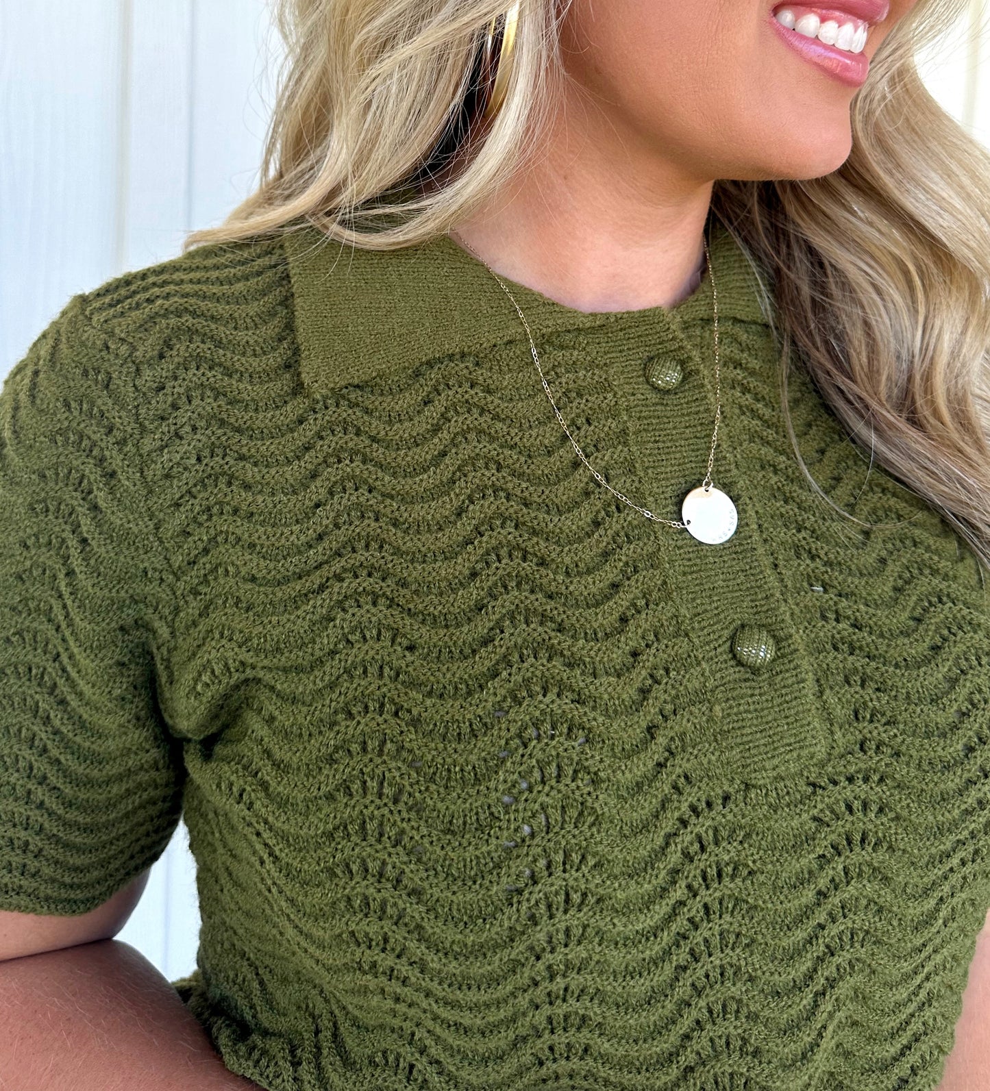 Olive Sweater Top