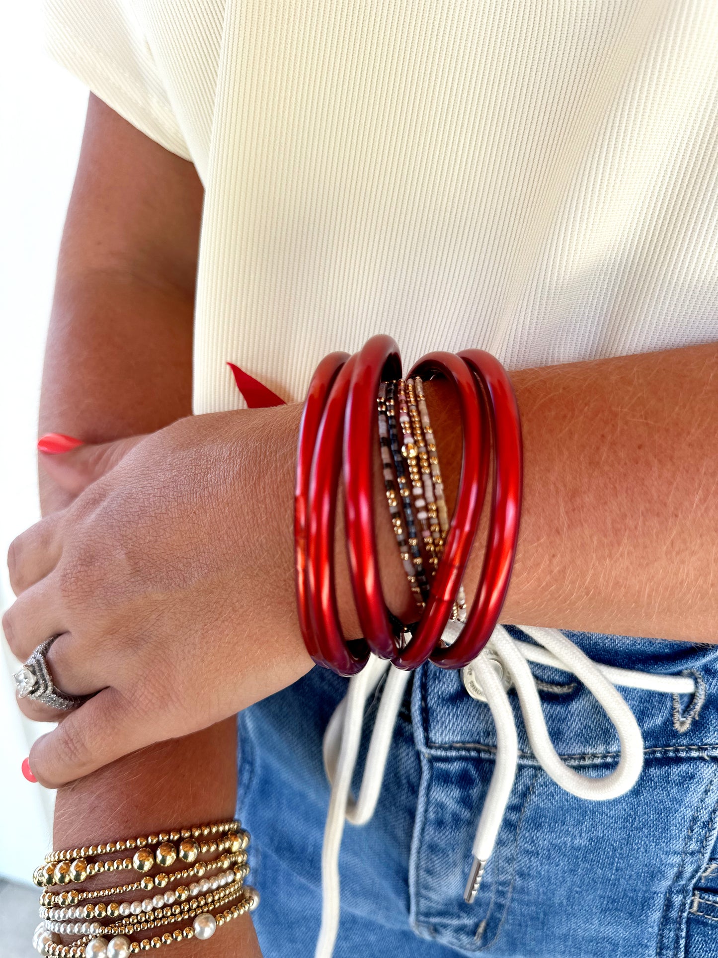 Burgundy Jelly Bracelets