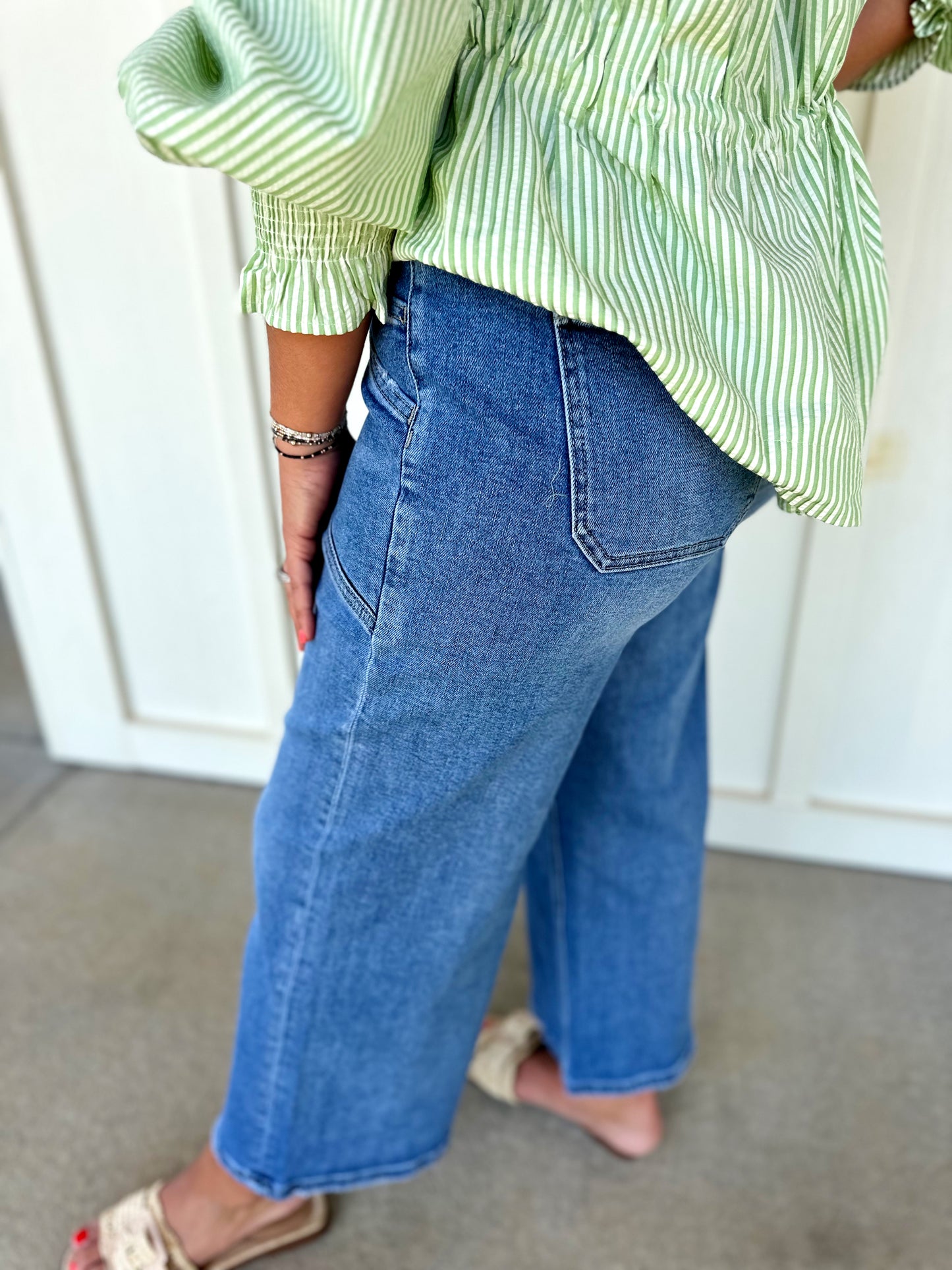 High Rise Drawstring Wide