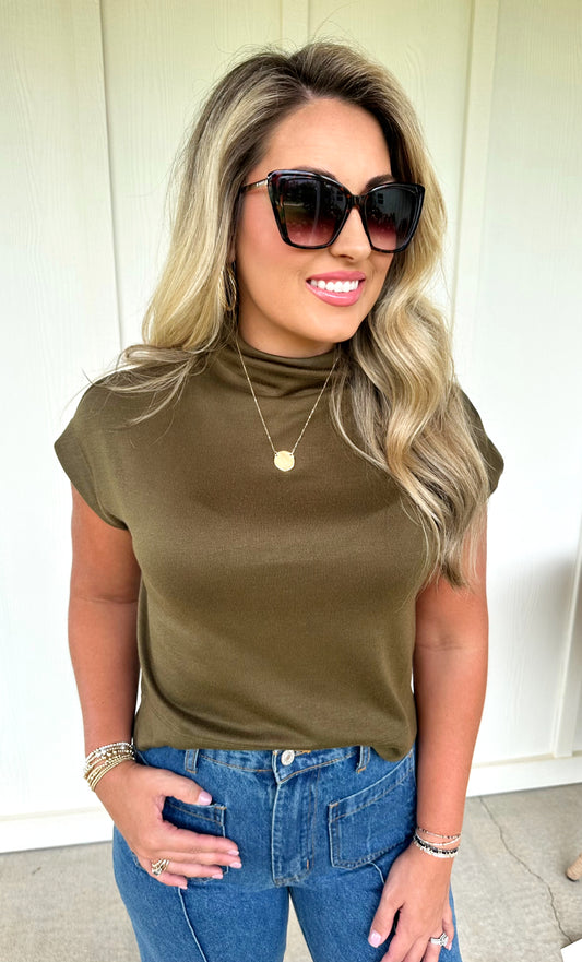 Olive Pullover Top