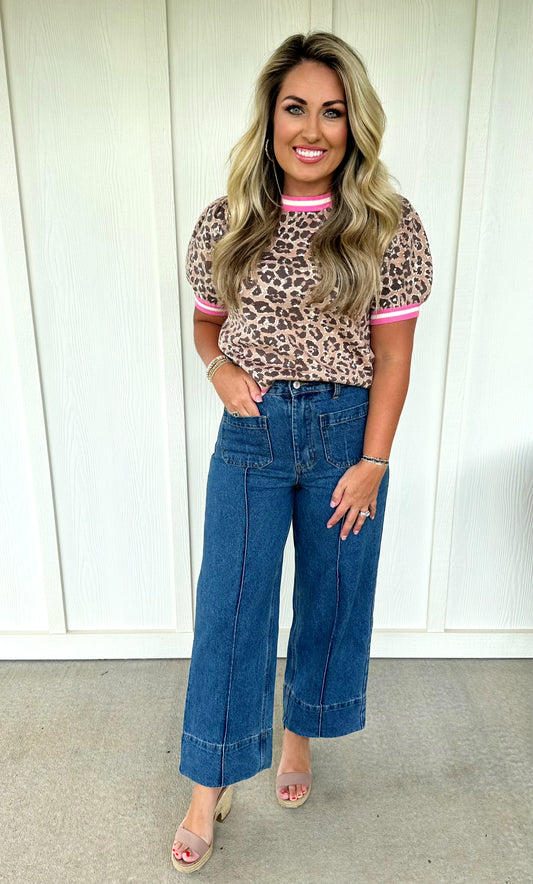 Leopard and Pink Top