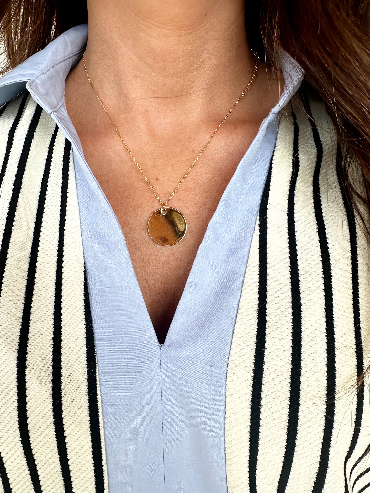 Disk Pendant Necklace