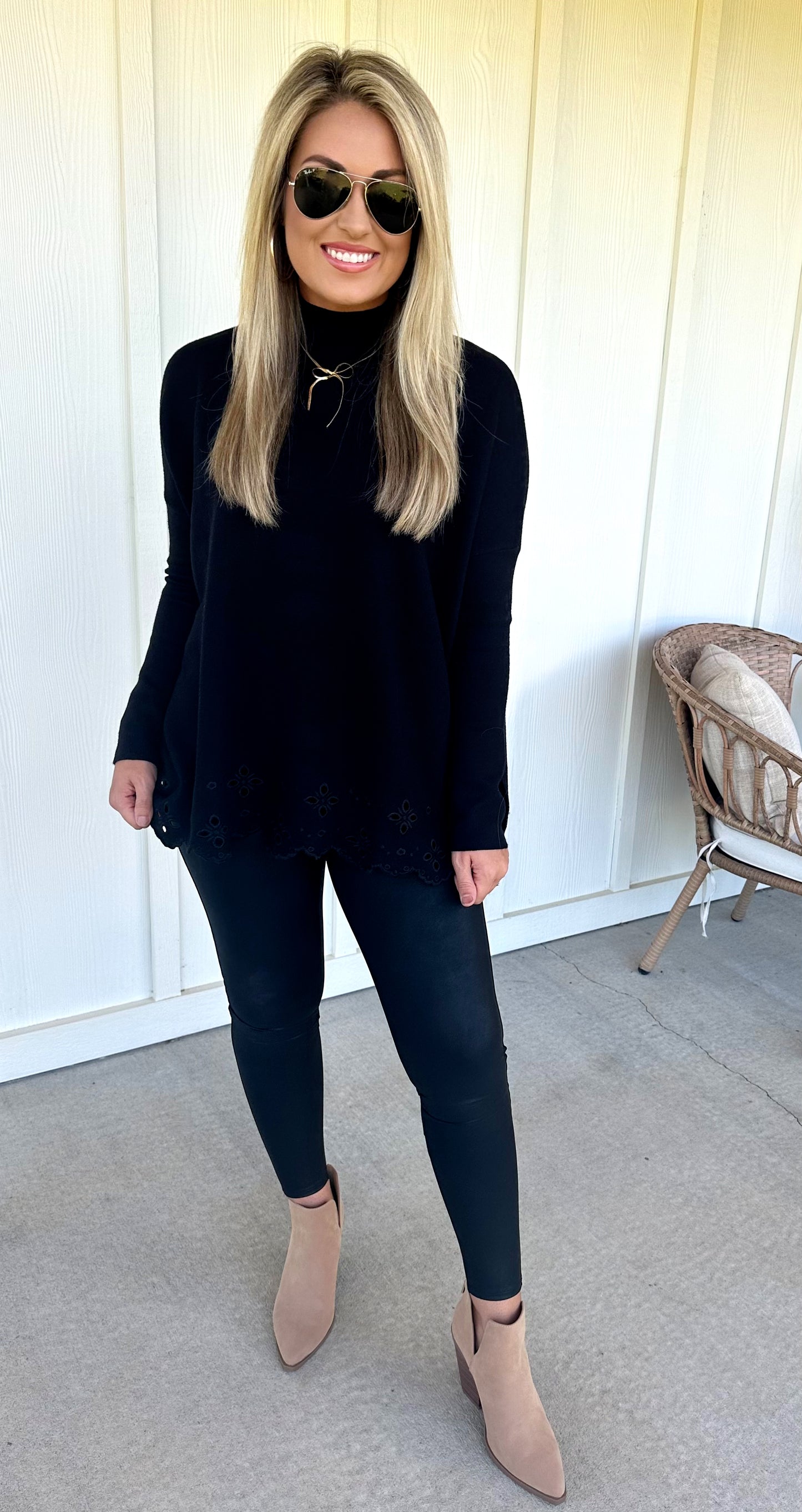 Black Detail Trim Top