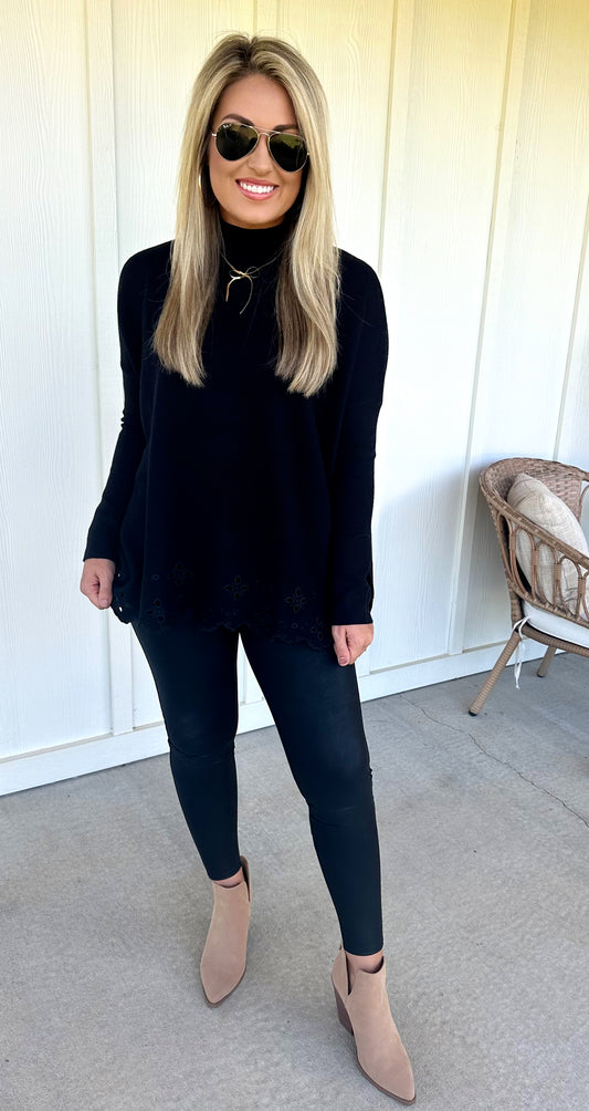 Black Detail Trim Top