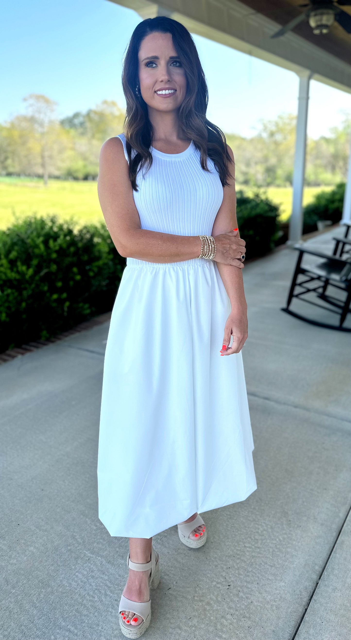 Cream Bubble Dress